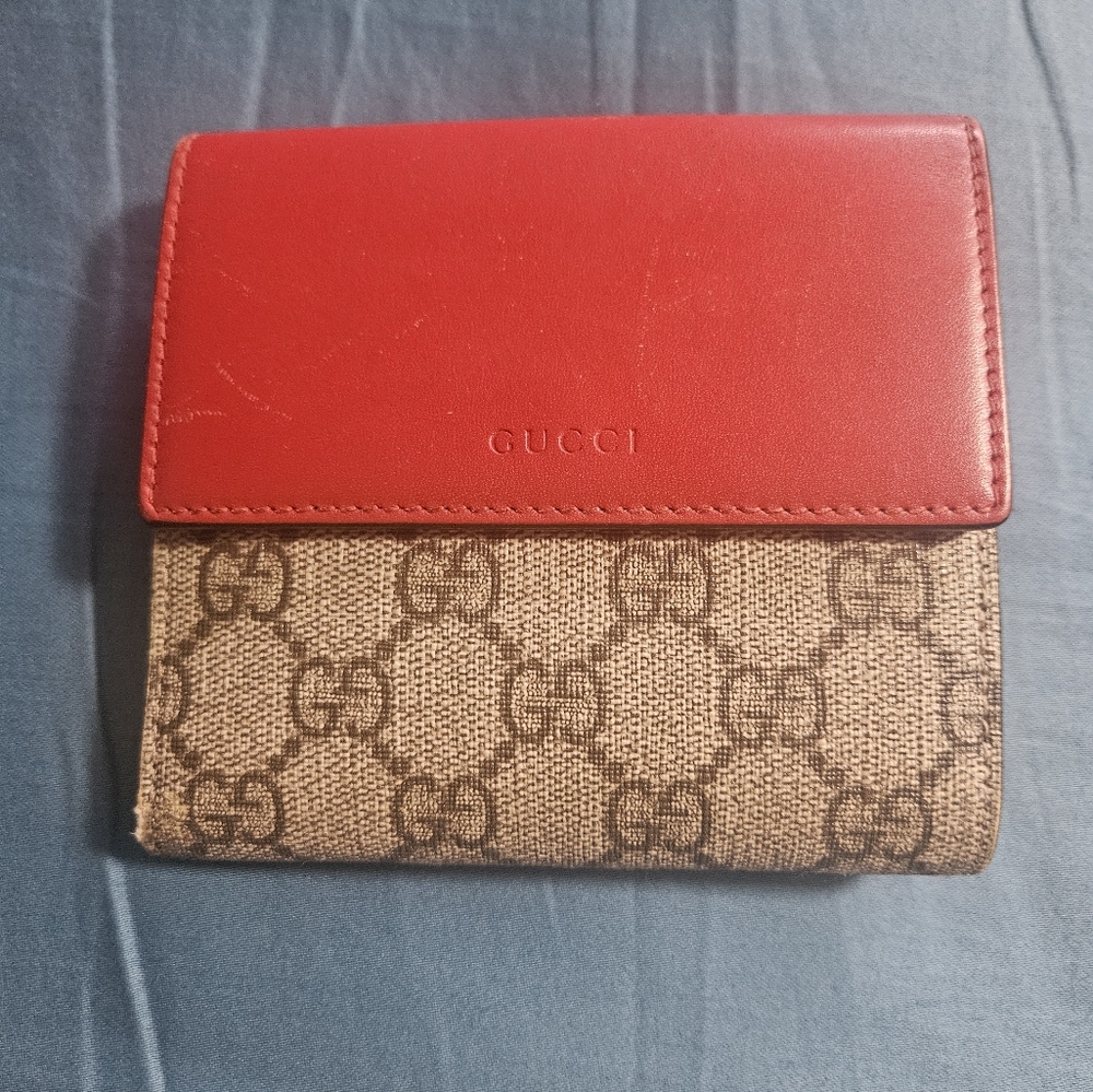 Gucci Red and Tan Women's Wallet - Picture 4 of 5